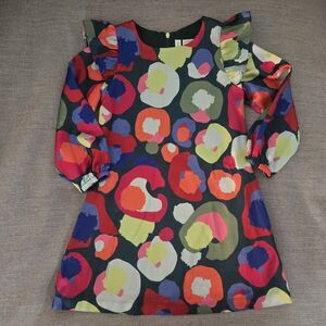 Emily McCarthy “Invite Joy” Abstract Print Puff Sleeve Dress – Size 2/3 Toddler
